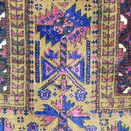 Code,4067 North East Of Iran,Khorasan area,Baluch tribs,wool on wool base,all natural colors,Partly repaired